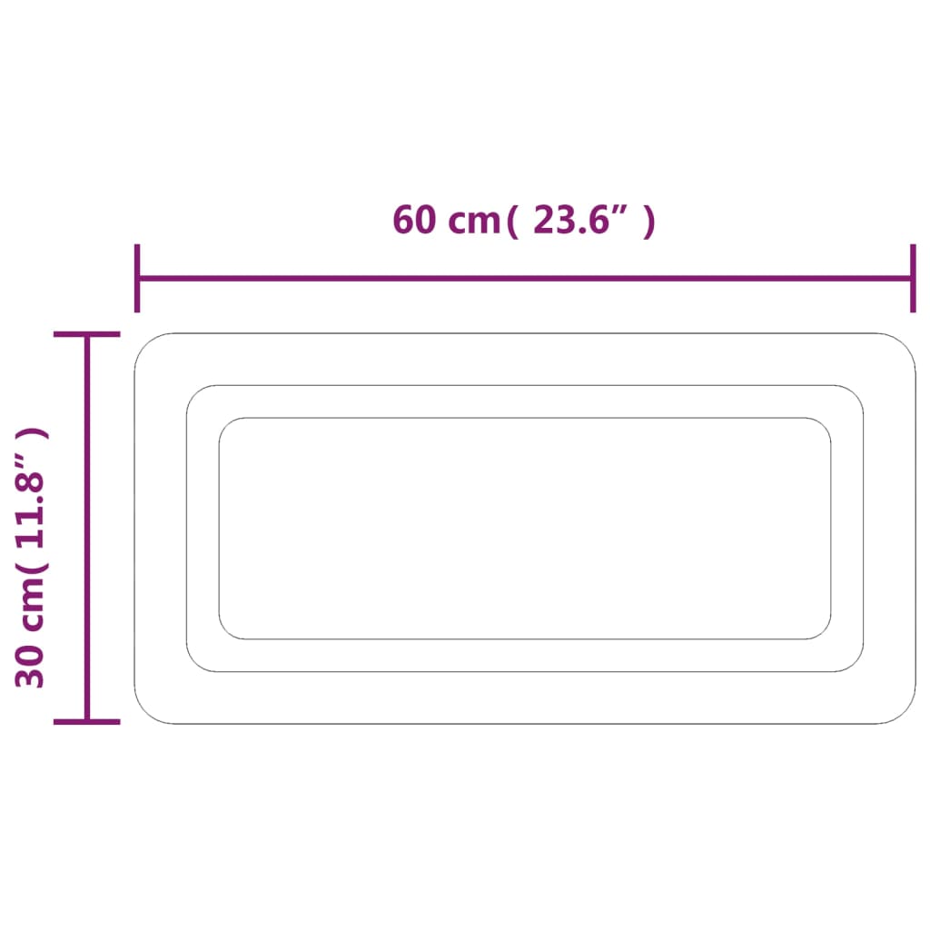vidaXL LED-vannitoapeegel, 60x30 cm