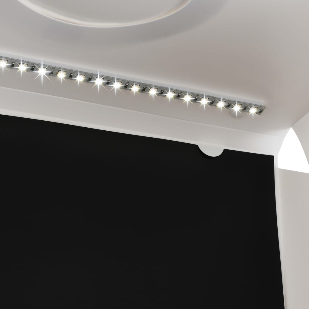 vidaXL kokkupandav LED fotostuudio valguskast 40x34x37 cm plast, valge