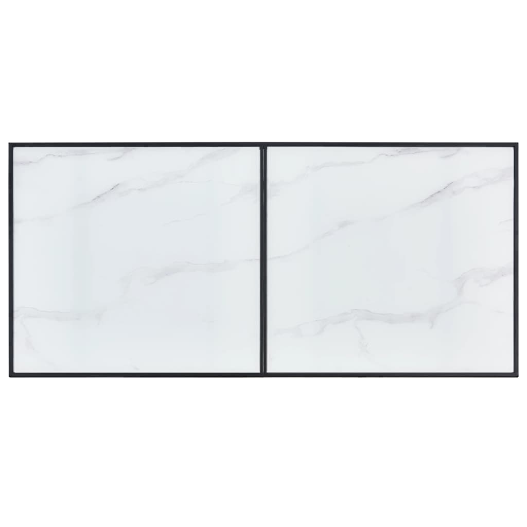 vidaXL söögilaud, valge, 140 x 70 x 75 cm, karastatud klaas