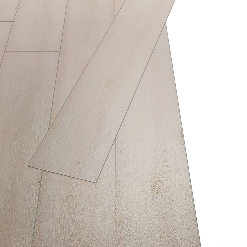 vidaXL mitte iseliimuvad PVC-põrandalauad 5,26 m², 2 mm, valge tamm