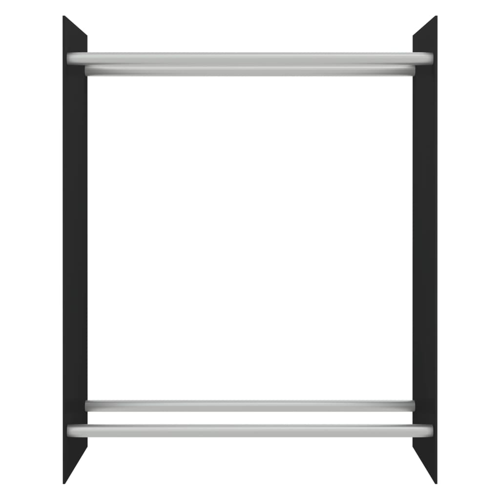 vidaXL küttepuude rest, must, 80x35x100 cm, karastatud klaas