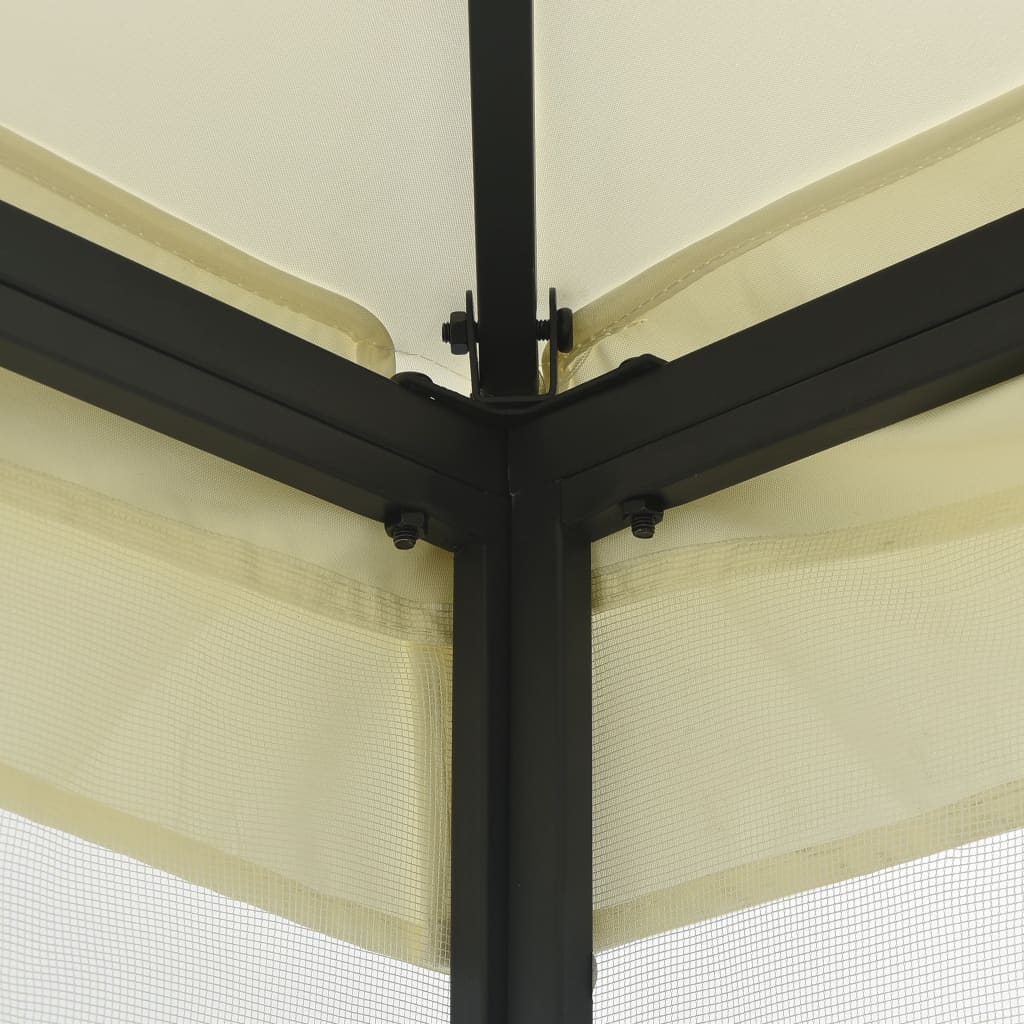 vidaXL võrkudega varikatus, 300 x 300 x 265 cm, kreemjasvalge