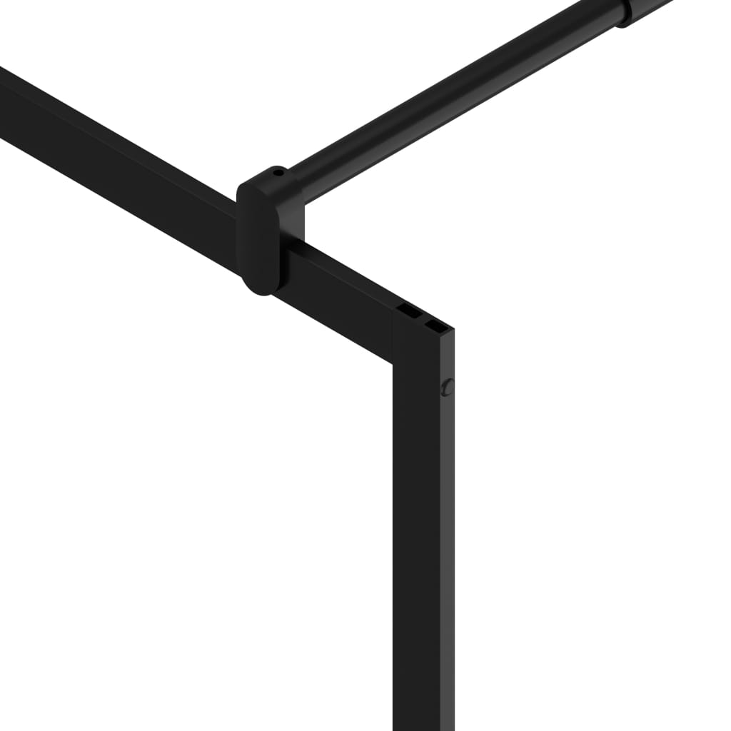vidaXL dušinurga sein riiuliga, must, 90x195 cm, ESG-klaas/alumiinium