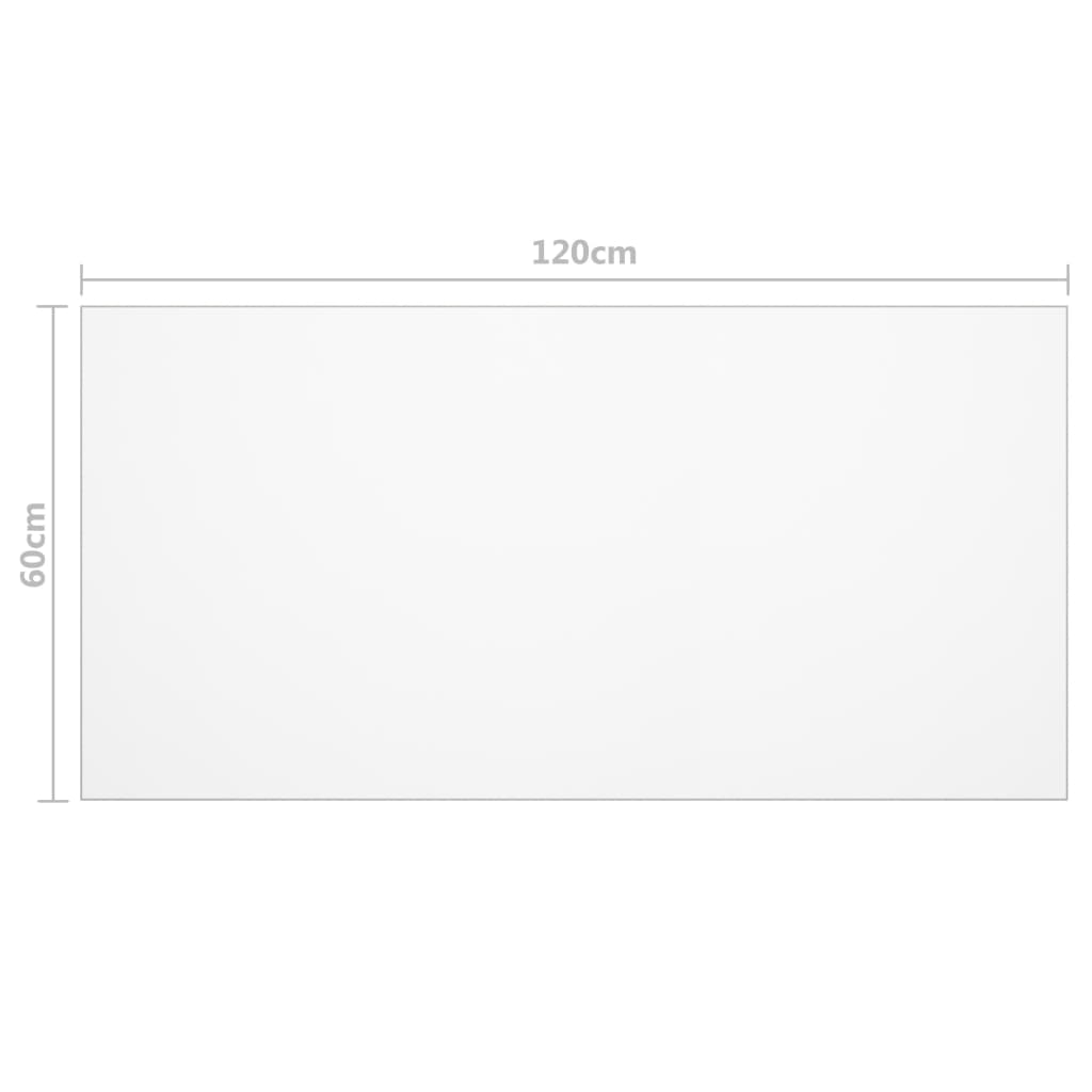 vidaXL lauakaitse, läbipaistev, 120 x 60 cm, 2 mm, PVC
