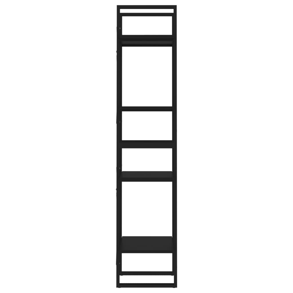 vidaXL 4-korruseline raamaturiiul, must, 40x30x140 cm, puitlaastplaat