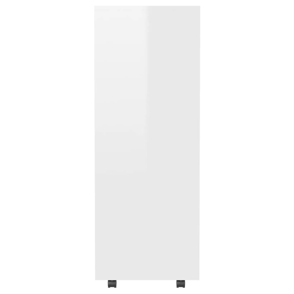 vidaXL riidekapp, kõrgläikega valge, 80 x 40 x 110 cm, puitlaastplaat