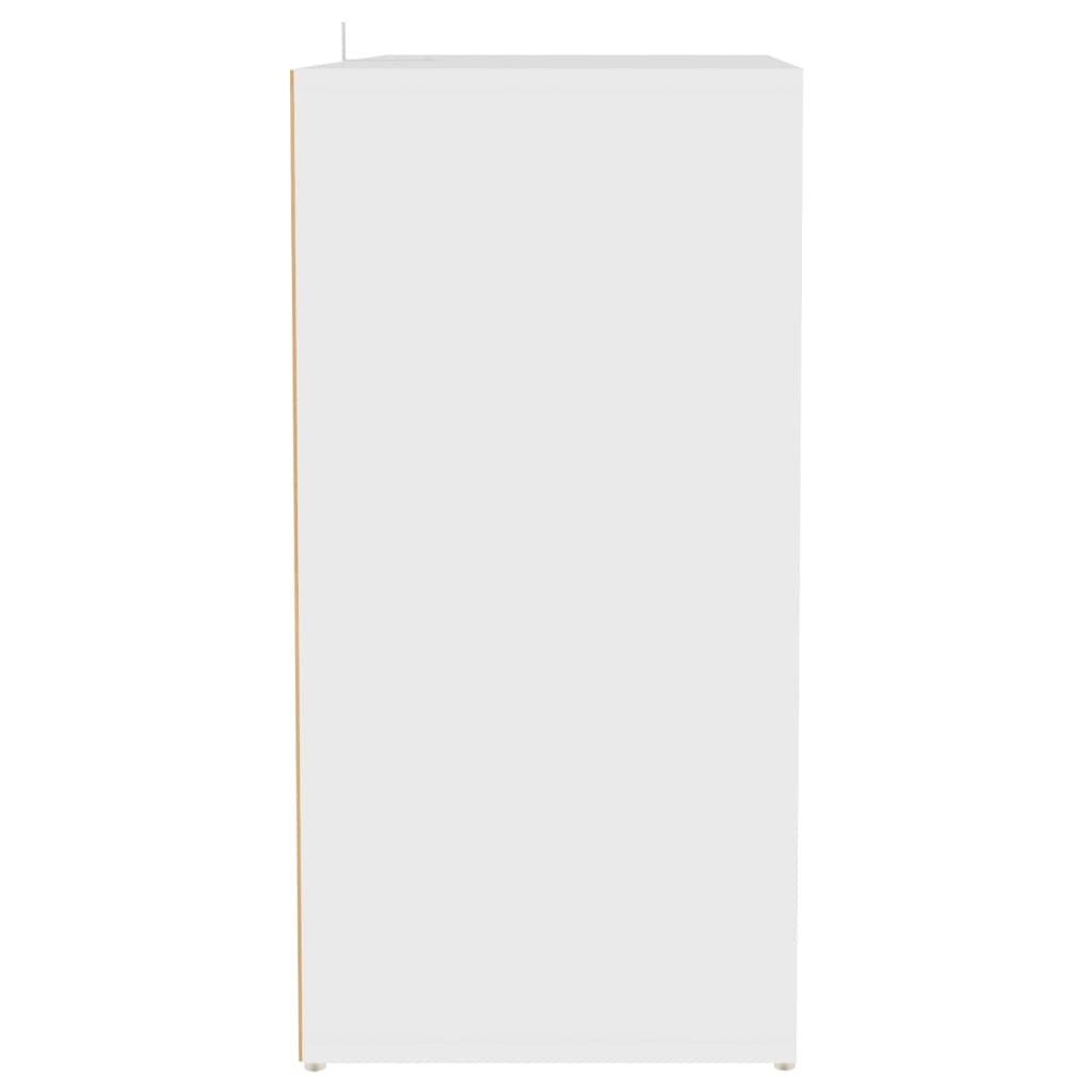 vidaXL kingakapp, valge, 60 x 35 x 70 cm, puitlaastplaat