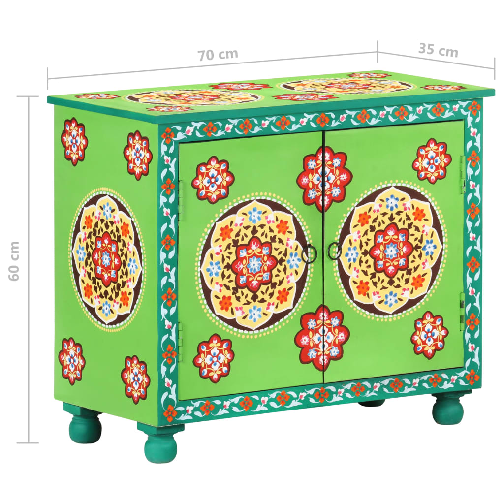 vidaXL käsitsi värvitud puhvetkapp, 70 x 35 x 60 cm, toekas mangopuit