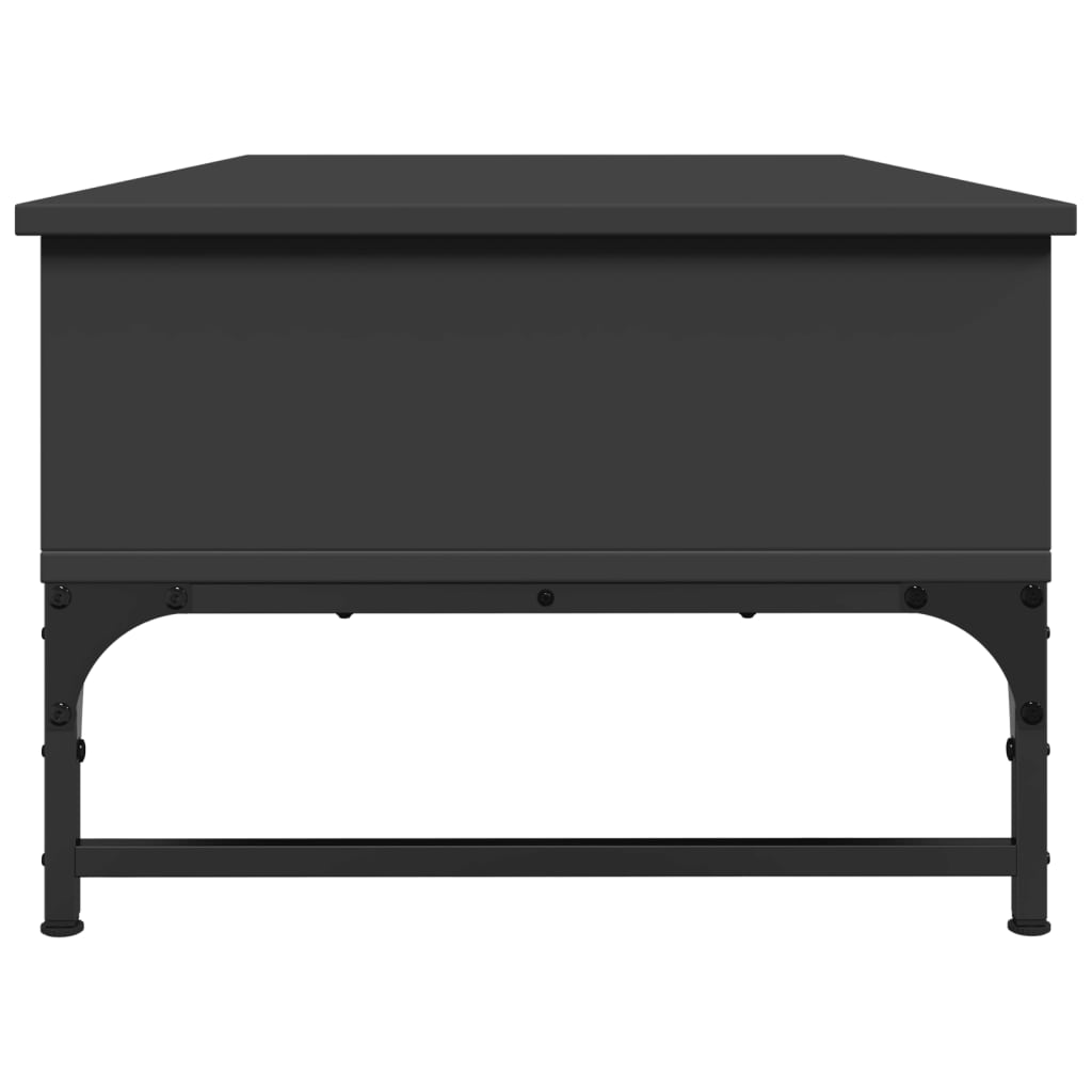 vidaXL kohvilaud, must, 100 x 50 x 35 cm, tehispuit ja metall