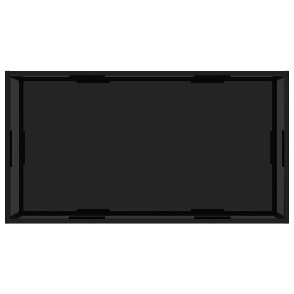 vidaXL kohvilaud, must, 120 x 60 x 35 cm, karastatud klaas