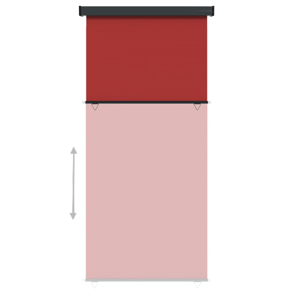 vidaXL rõdu külgsein, 122x250 cm, punane