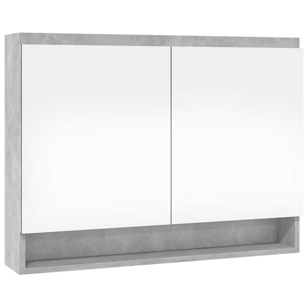 vidaXL vannitoa peegelkapp, 80 x 15 x 60 cm, MDF, betoonhall