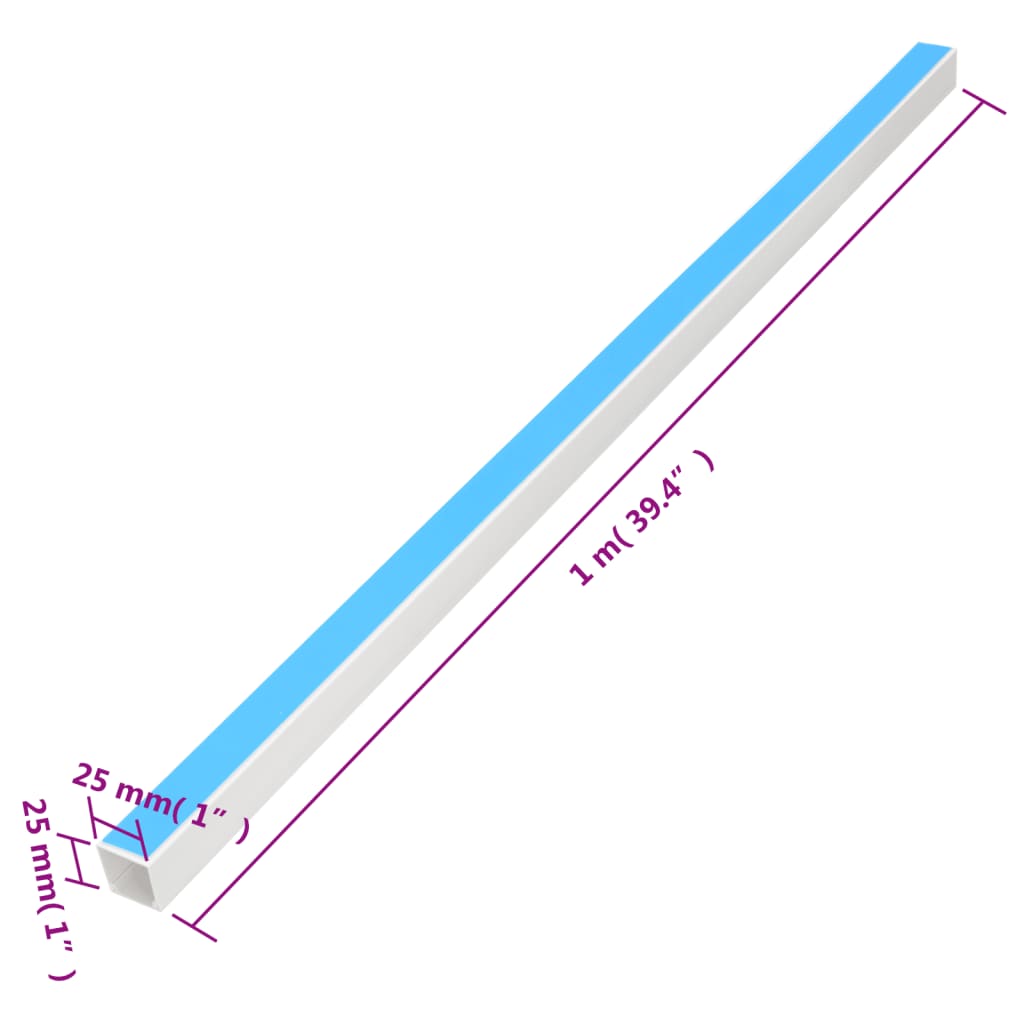 vidaXL kaablikanal iseliimuv 25x25 mm 10 m PVC