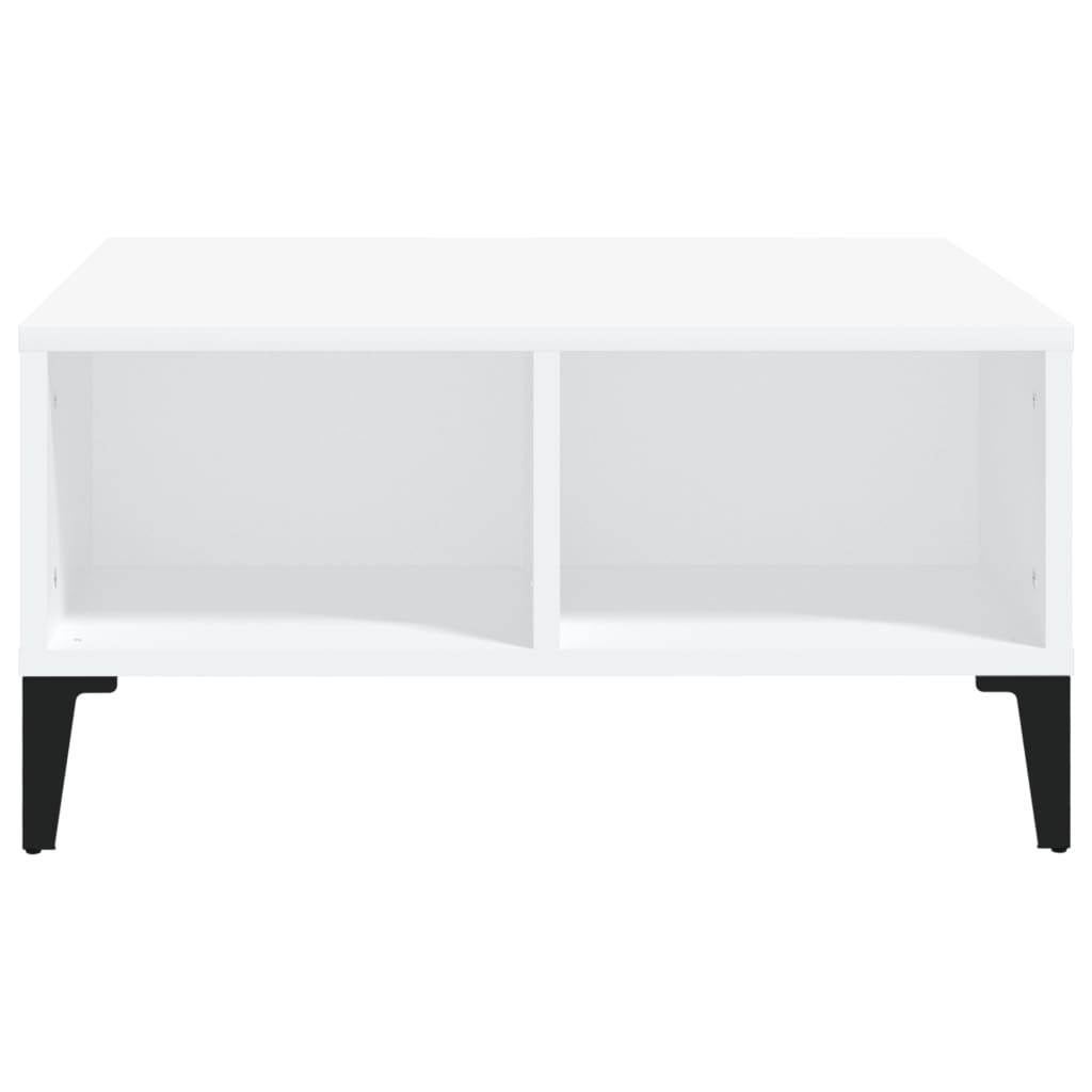 vidaXL kohvilaud, valge, 60x60x30 cm, puitlaastplaat