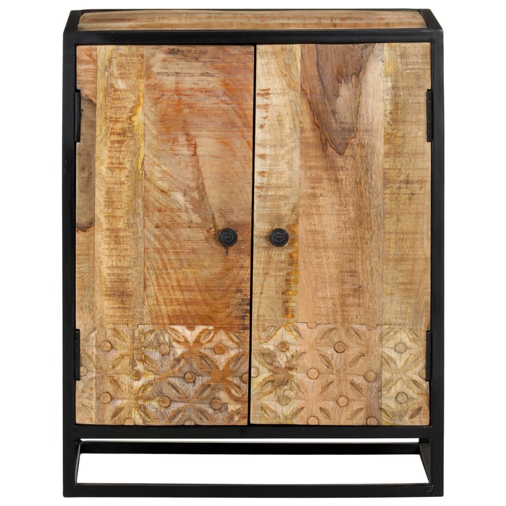 vidaXL käsitsi nikerdatud puhvetkapp, valge, 60x35x75 cm, mangopuit