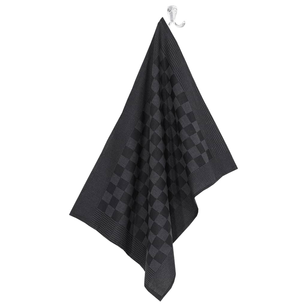 vidaXL 20-osaline rätikute komplekt, must ja hall, puuvill