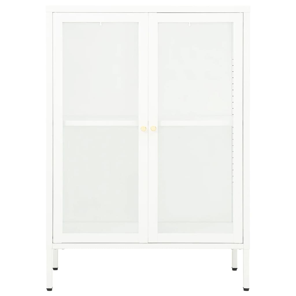 vidaXL puhvetkapp, valge, 75 x 35 x105 cm, teras ja klaas