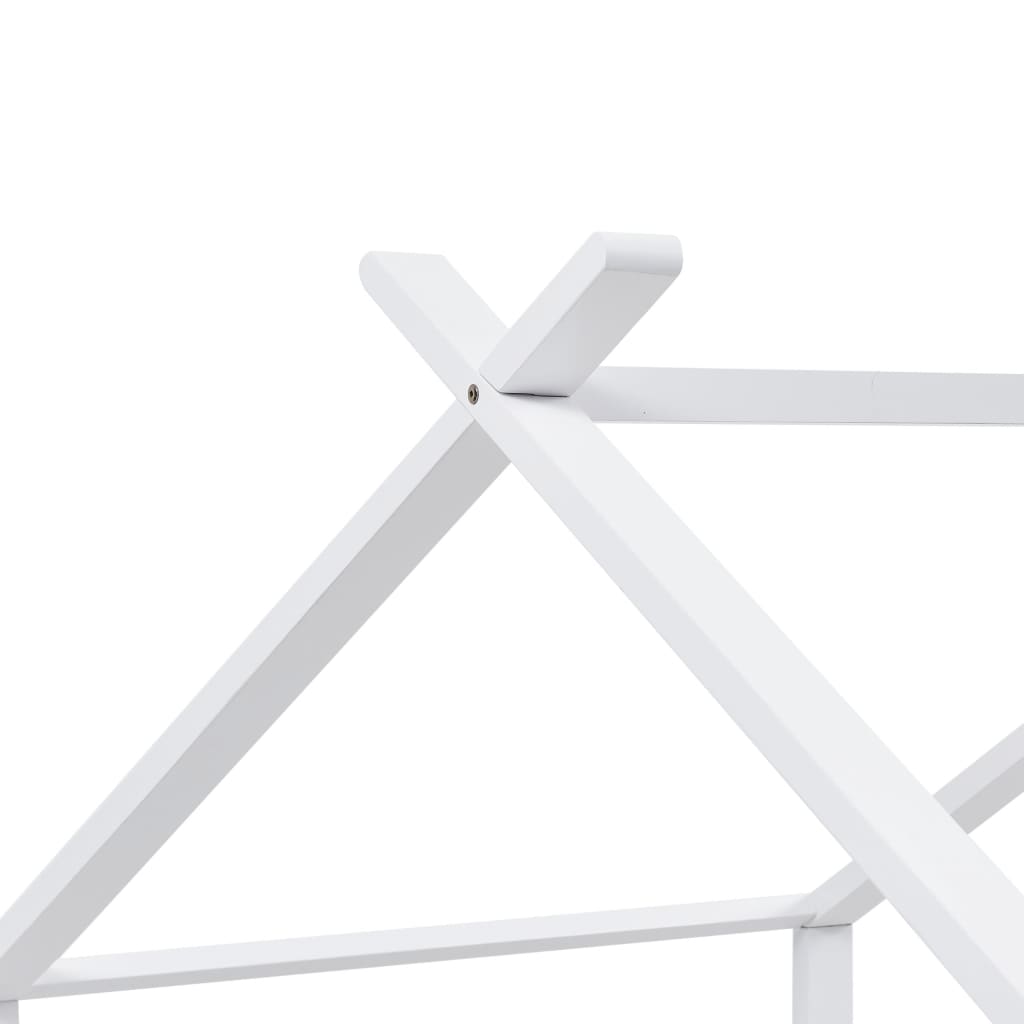 vidaXL lastevoodi raam valge, männipuit, 90 x 200 cm