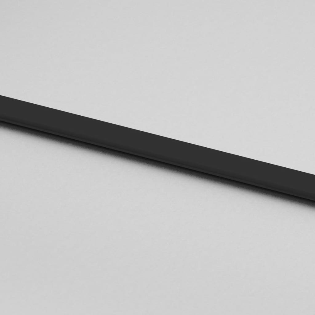 vidaXL liuguks, must, 102,5 x 205 cm, karastatud klaas ja alumiinium