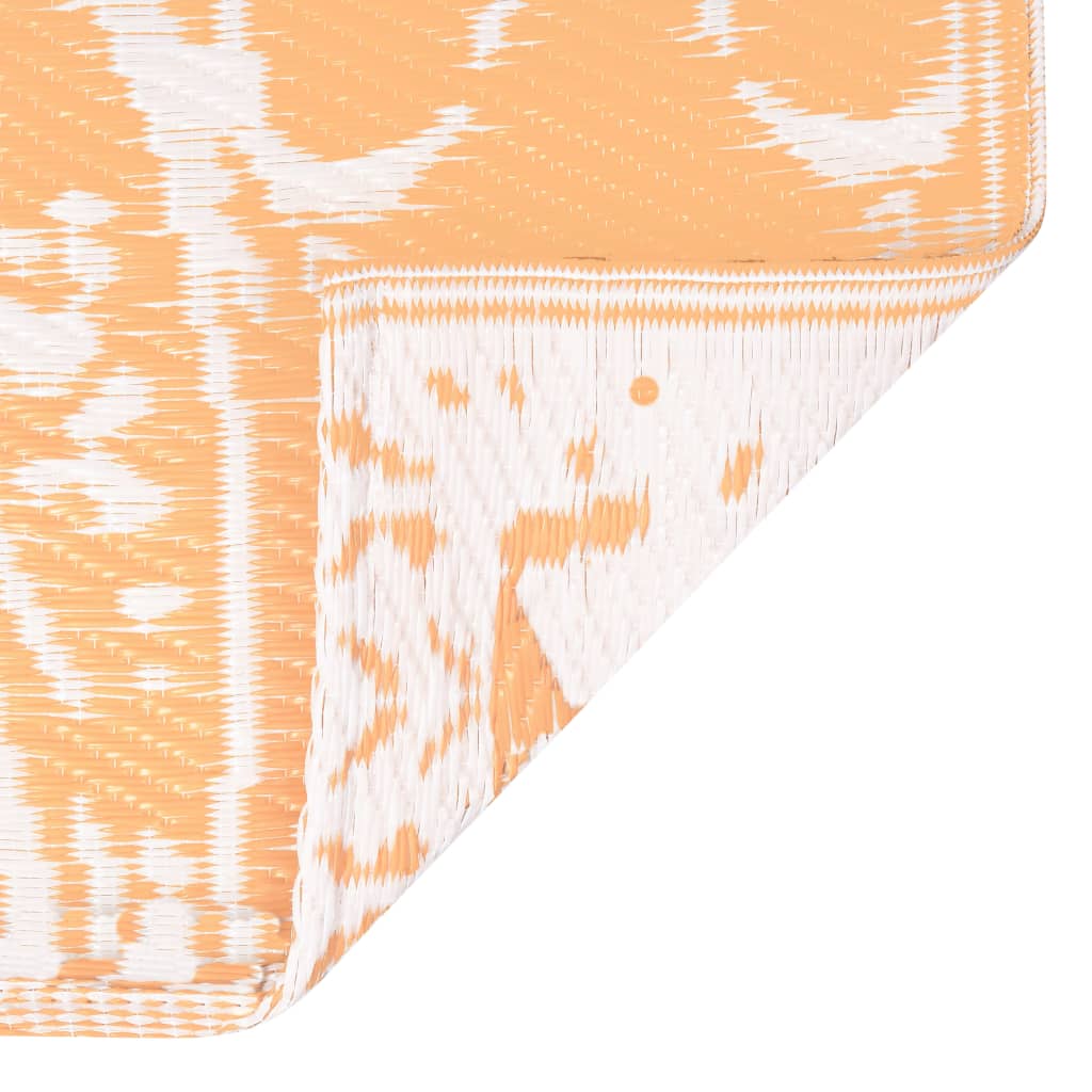 vidaXL õuevaip, oranž ja valge, 120 x 180 cm, PP