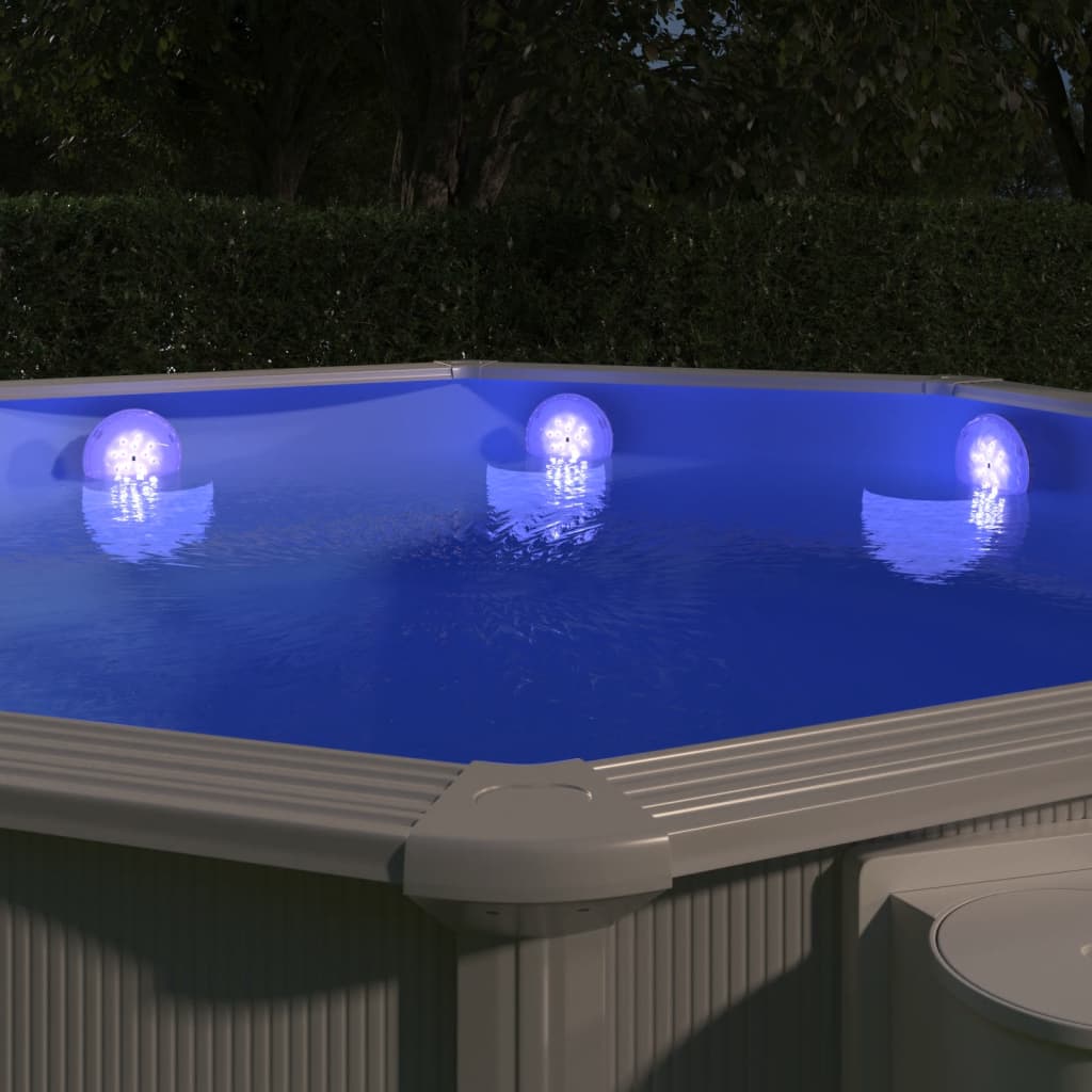 vidaXL sukeldatav ujuv basseini LED-lamp, puldiga, valge