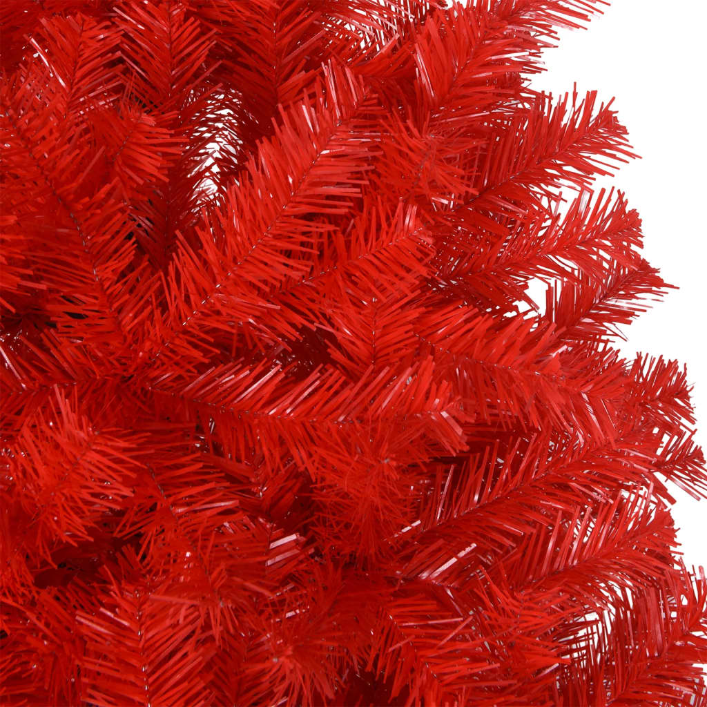 vidaXL kunstkuusk alusega, punane, 180 cm, PVC