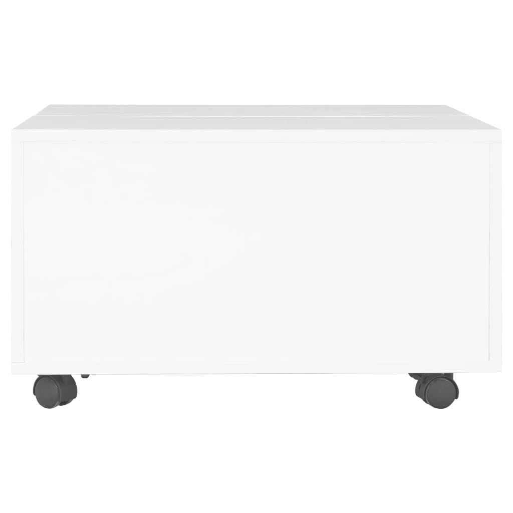 vidaXL kõrgläikega kohvilaud, valge, 60 x 60 x 35 cm puitlaastplaat