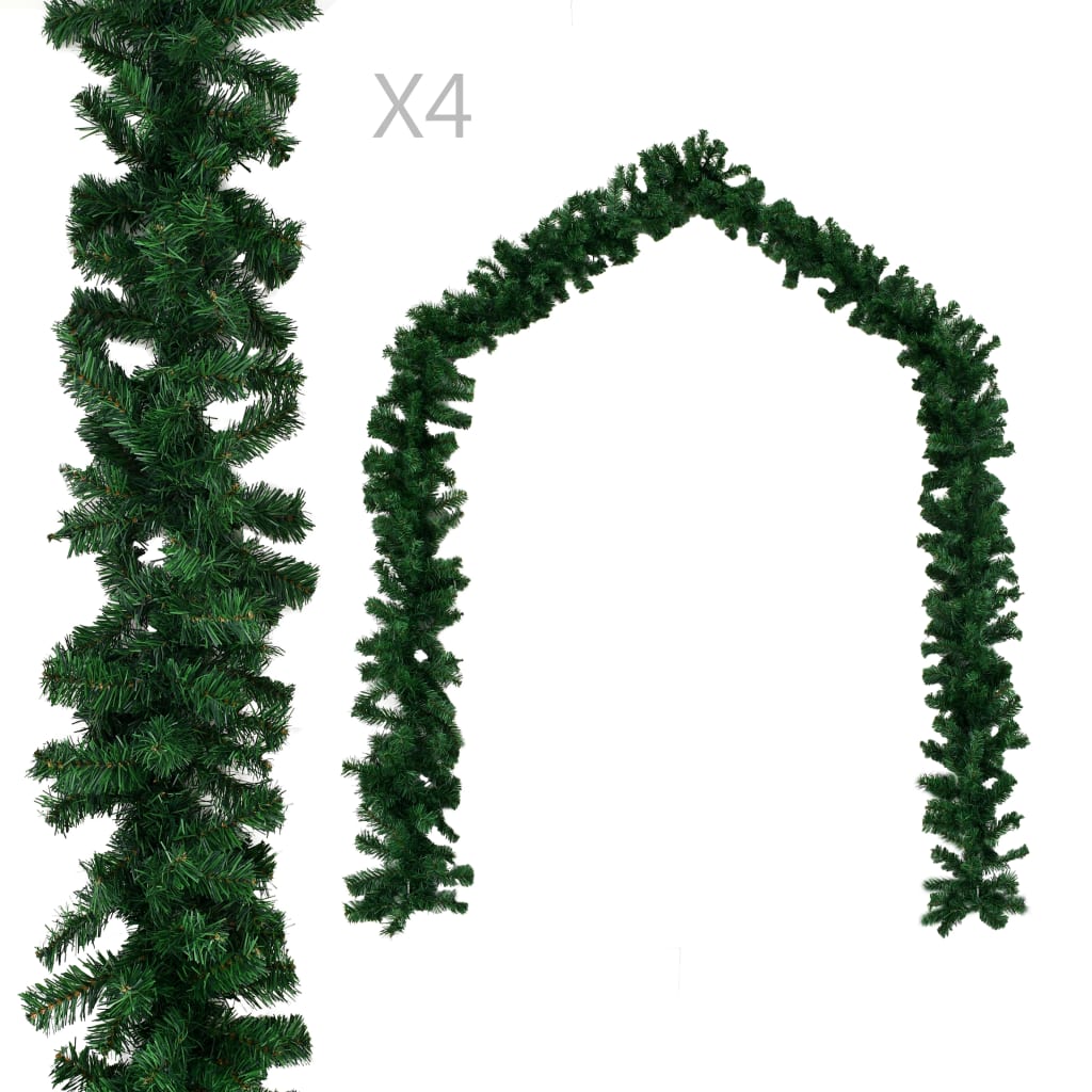 vidaXL jõuluvanikud 4 tk, roheline, 270 cm, PVC