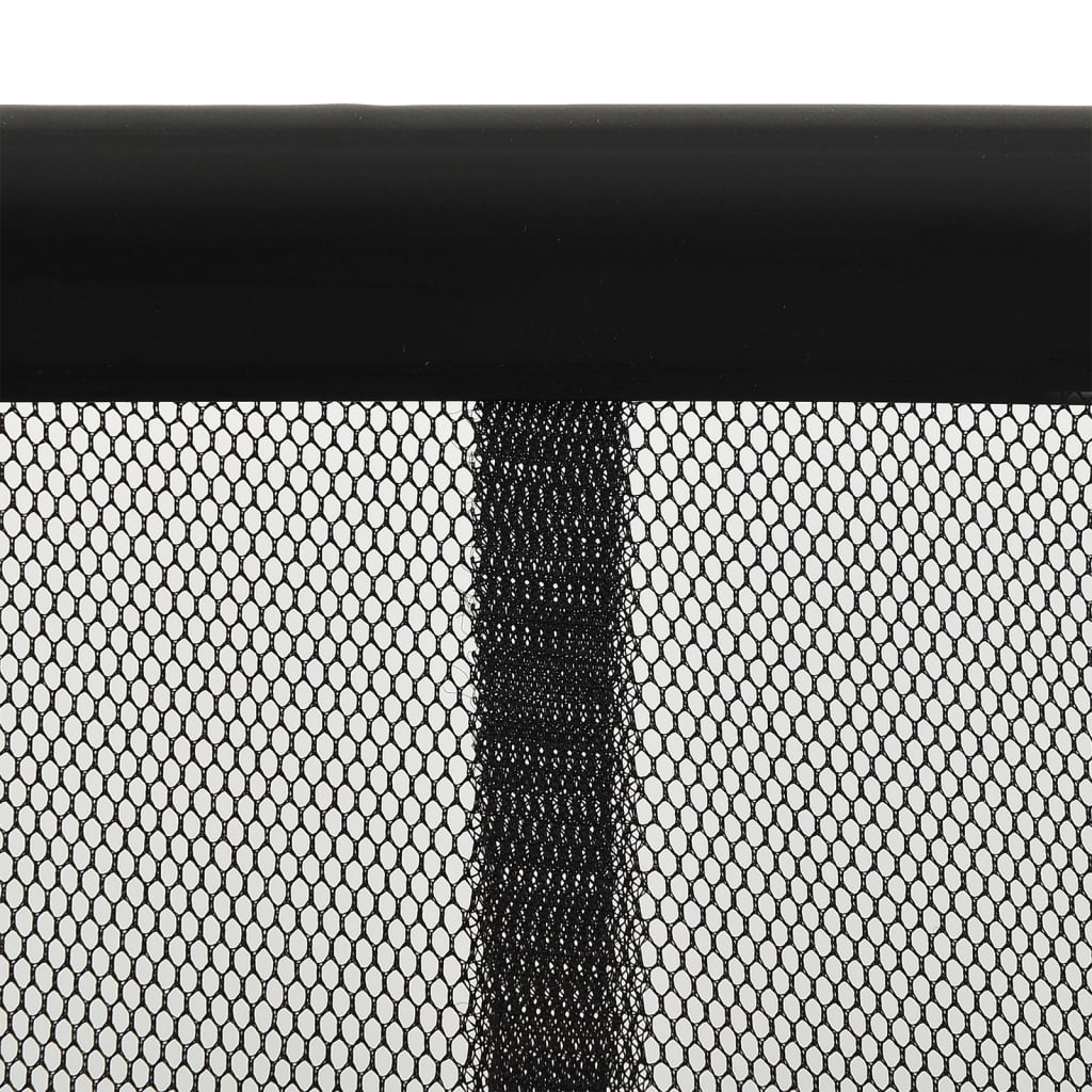 vidaXL uksevõrk 5-osaline võrkkardin, must, 120 x 240 cm