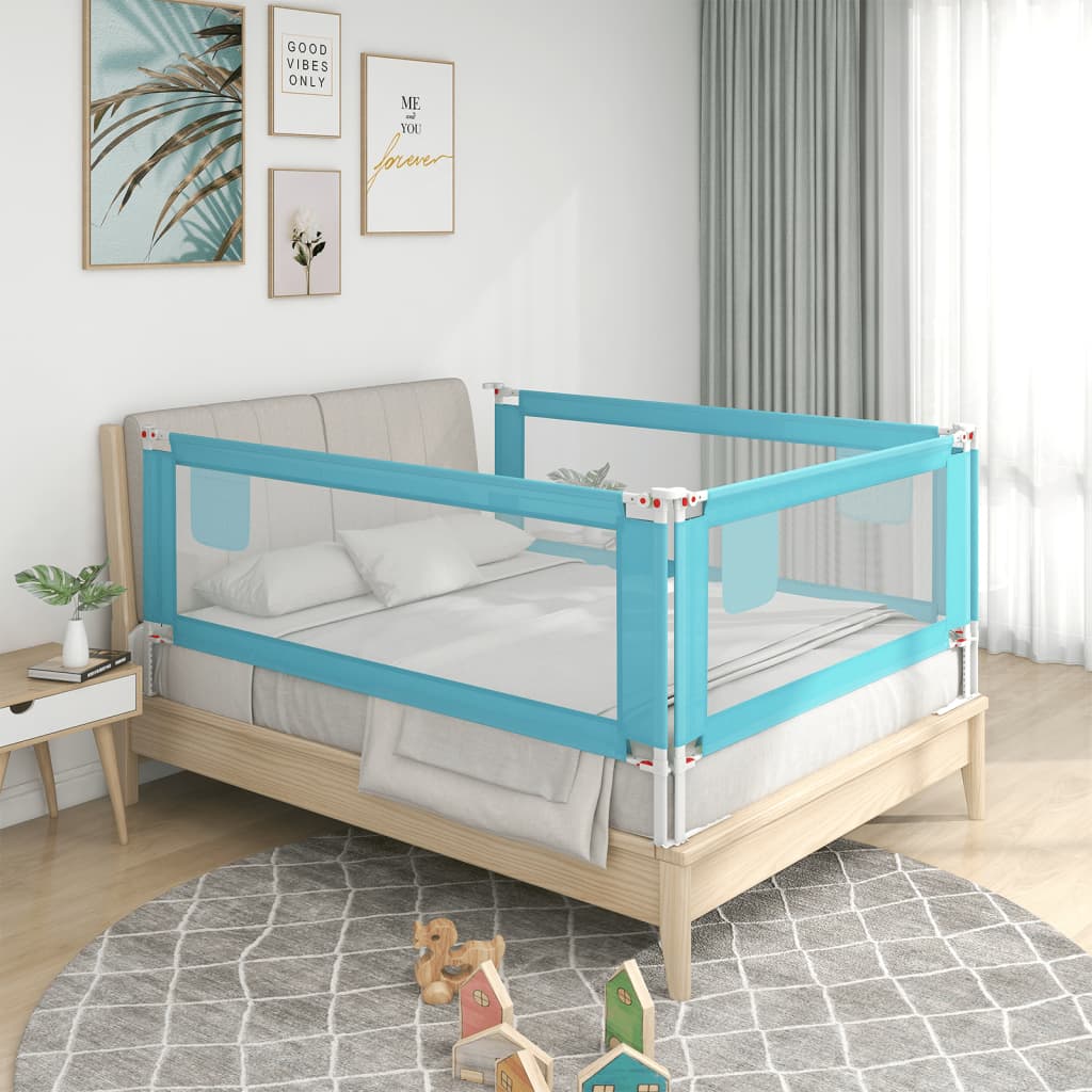 vidaXL voodipiire väikelapse voodile, sinine, 190 x 25 cm, kangas