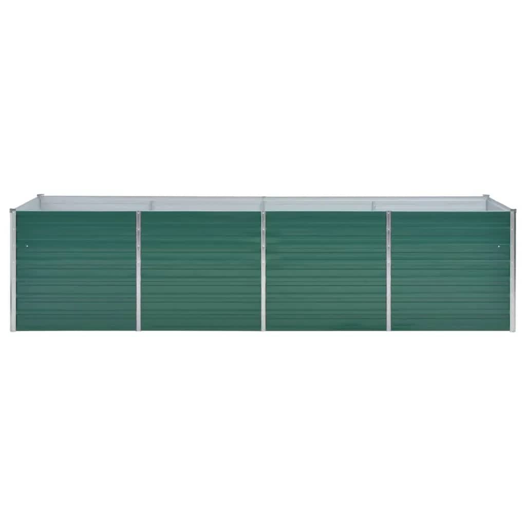 vidaXL taimelava, tsingitud teras, 320 x 80 x 77 cm, roheline