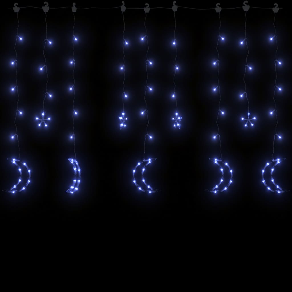 vidaXL haldjatuled tähed ja kuud, puldiga, 345 LEDi, sinine