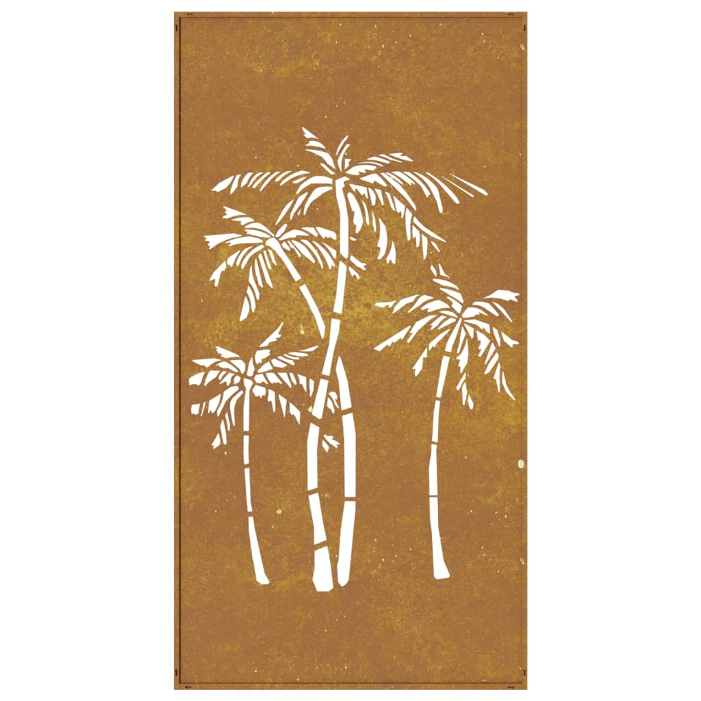 vidaXL aia seinakaunistus, 105x55 cm, Corteni teras, palmipuu disain