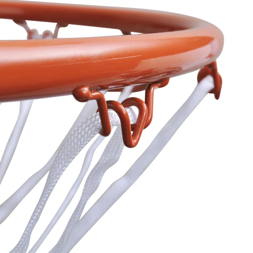 vidaXL korvpallirõngas võrguga, oranž 45 cm