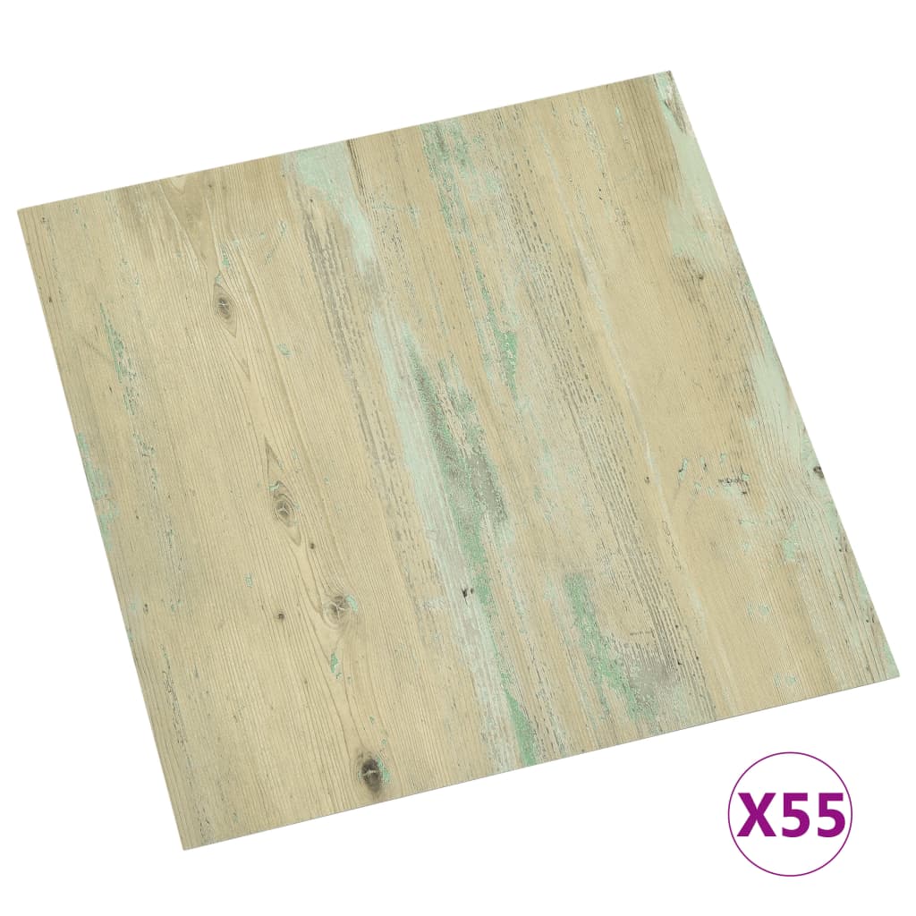 vidaXL iseliimuvad põrandaplaadid 55 tk, PVC, 5,11 m², helepruun