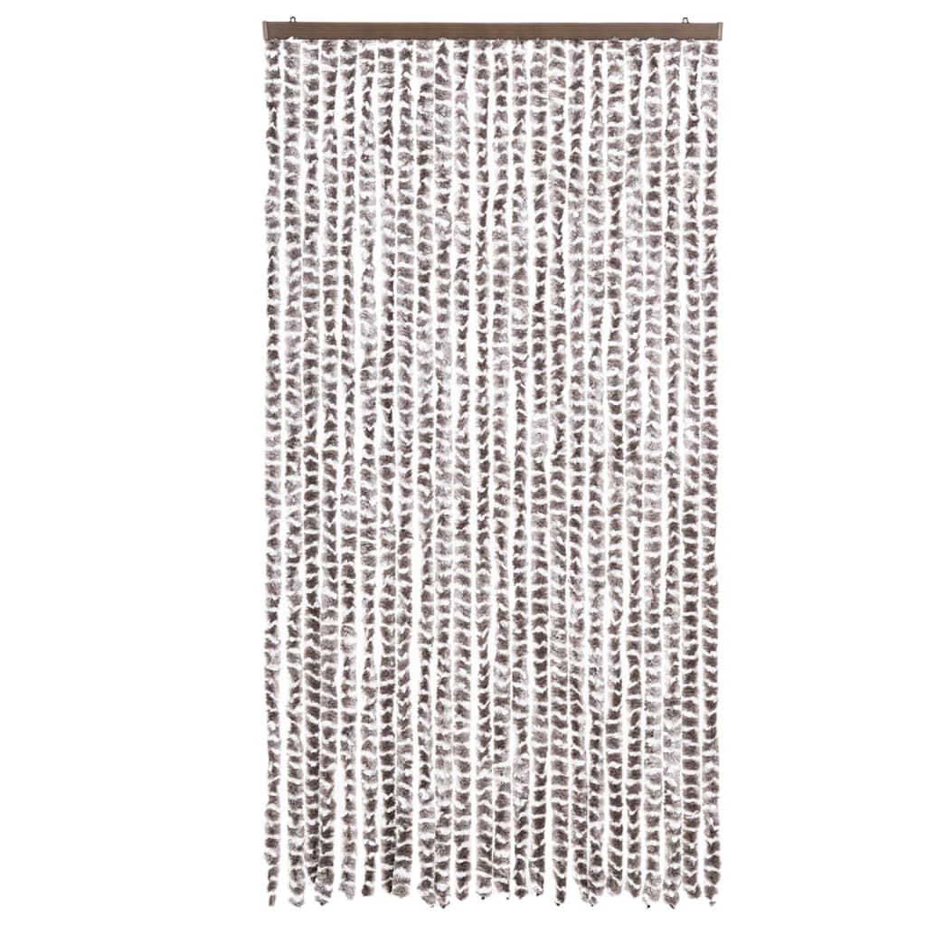 vidaXL putukakardin, pruunikashall ja valge, 100 x 230 cm, šenill