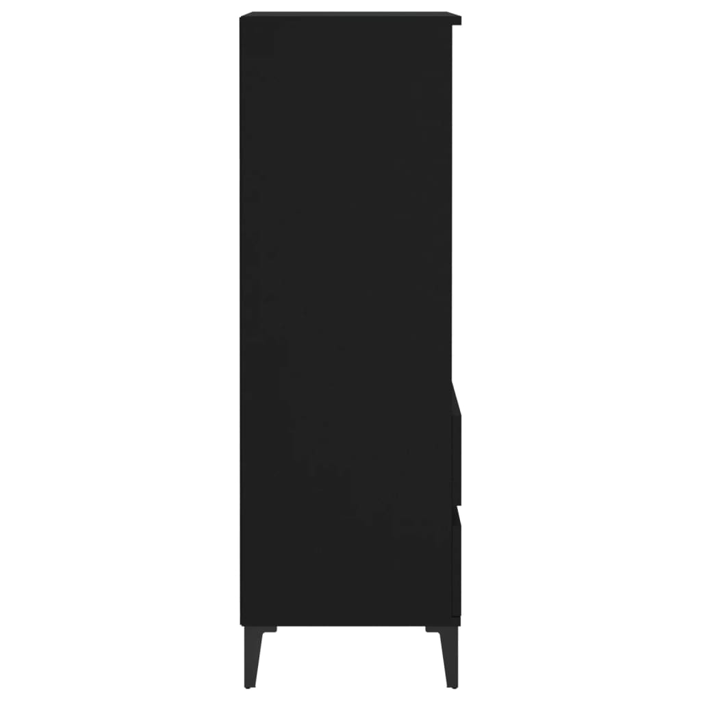 vidaXL kõrge kapp, must, 40 x 36 x 110 cm, tehispuit