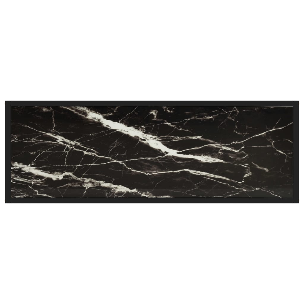 vidaXL konsoollaud, must, 100 x 35 x 75 cm, karastatud klaas