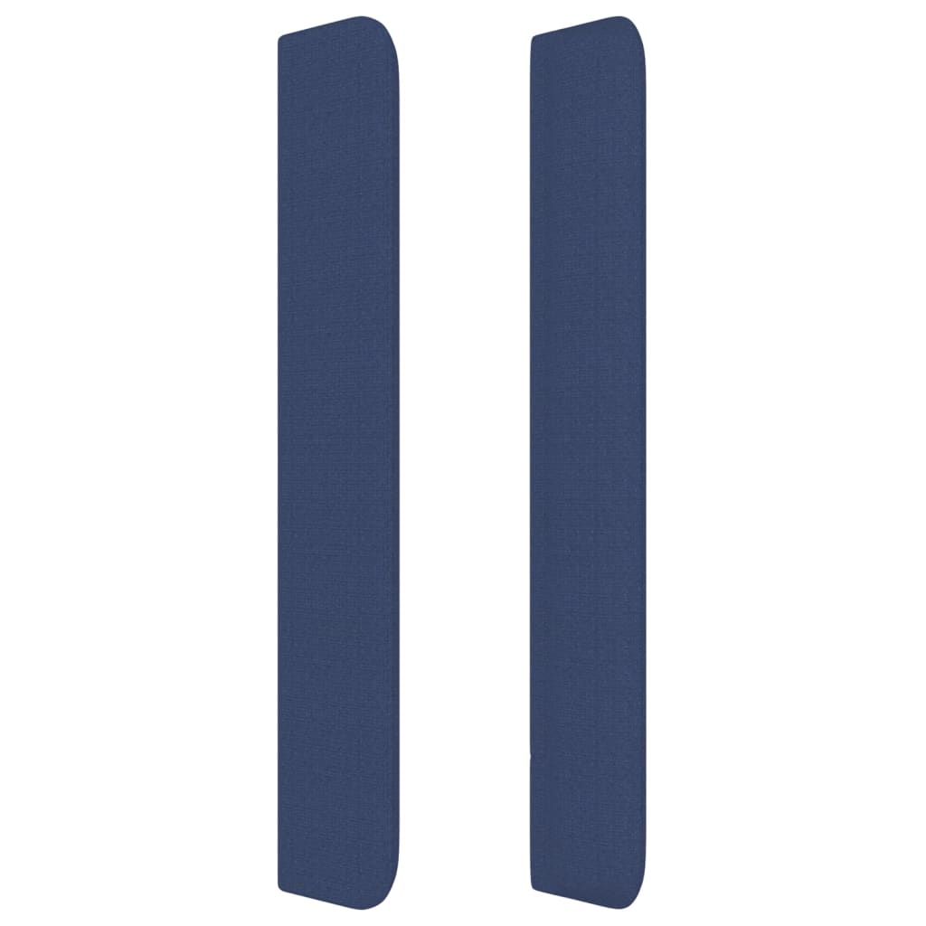 vidaXL voodipeats servadega, sinine, 103x16x118/128 cm, kangas