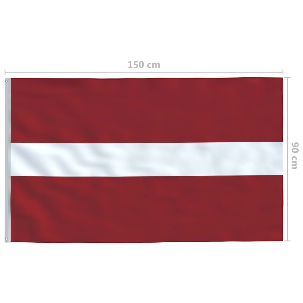 vidaXL Läti lipp ja lipumast, alumiinium, 6 m