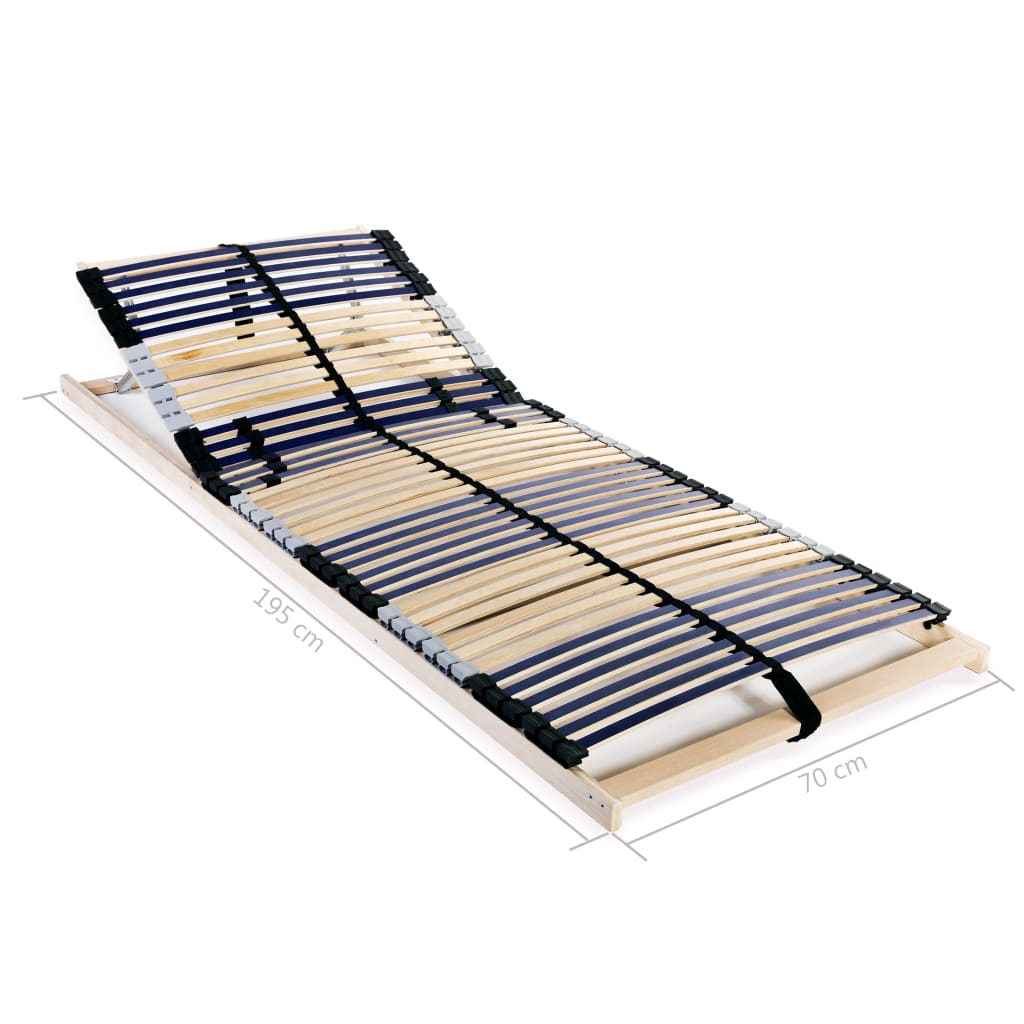 vidaXL voodi aluspõhjad, 2 tk, 42 liistu, 7 piirkonda, 70 x 200 cm