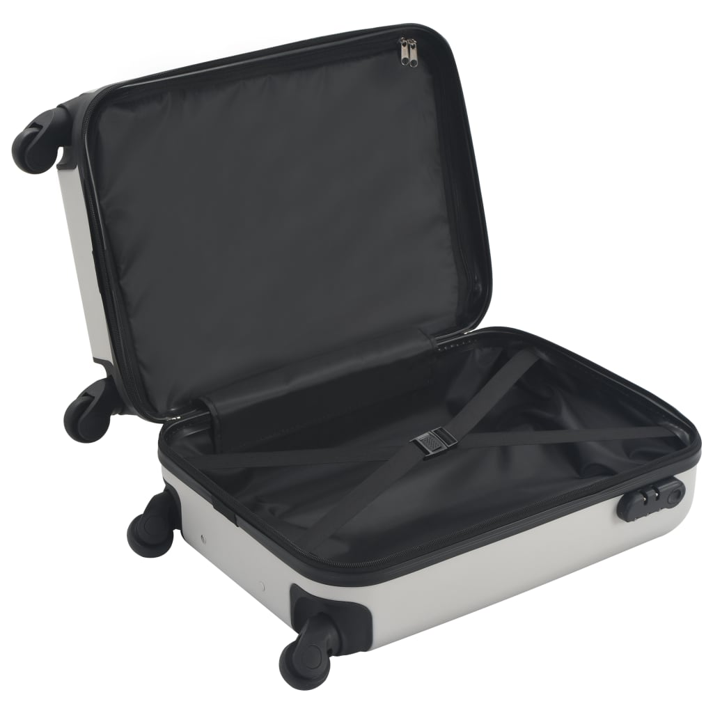 vidaXL kõvakattega kohver, särav hõbedane, ABS