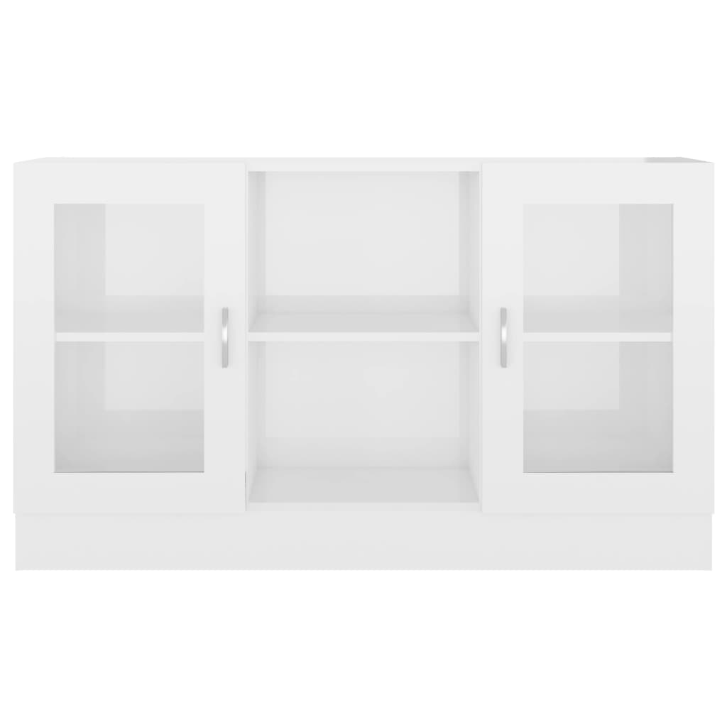 vidaXL vitriinkapp kõrgläikega valge 120x30,5x70 cm puitlaastplaat