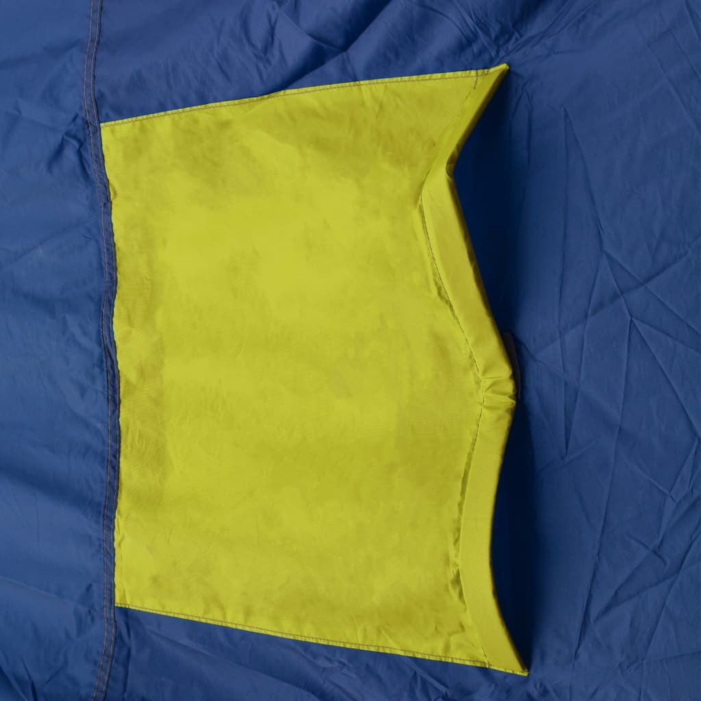 vidaXL matkatelk kangast 9 inimesele, sinine ja kollane