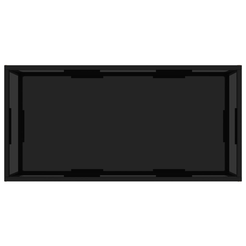 vidaXL kohvilaud, must, 100 x 50 x 35 cm karastatud klaas