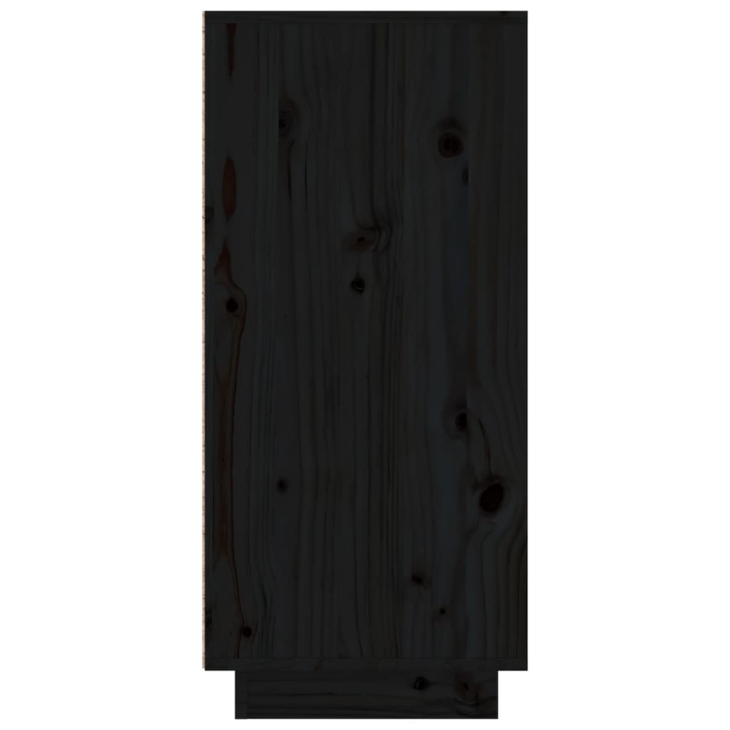 vidaXL puhvetkapp, must, 110x34x75 cm, toekas männipuit
