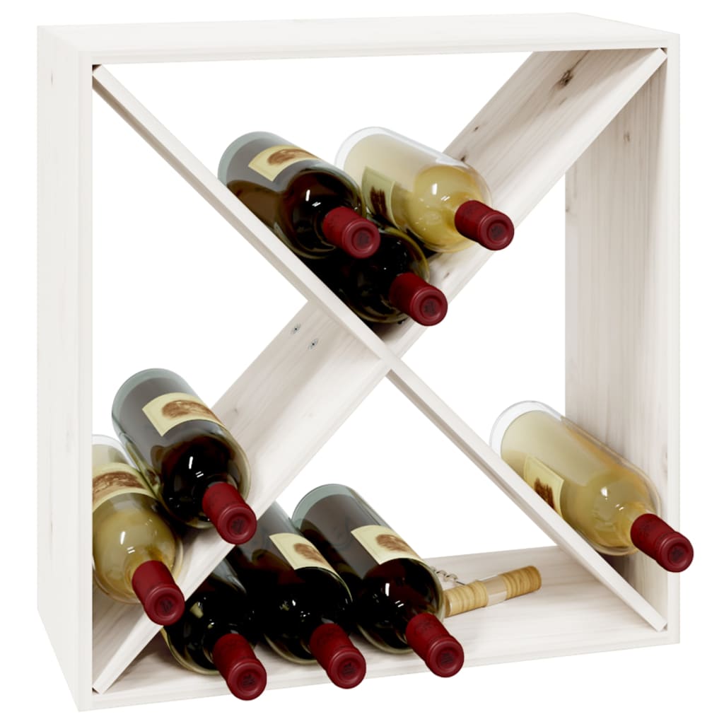 vidaXL veinikapp, valge, 62 x 25 x 62 cm, männipuit