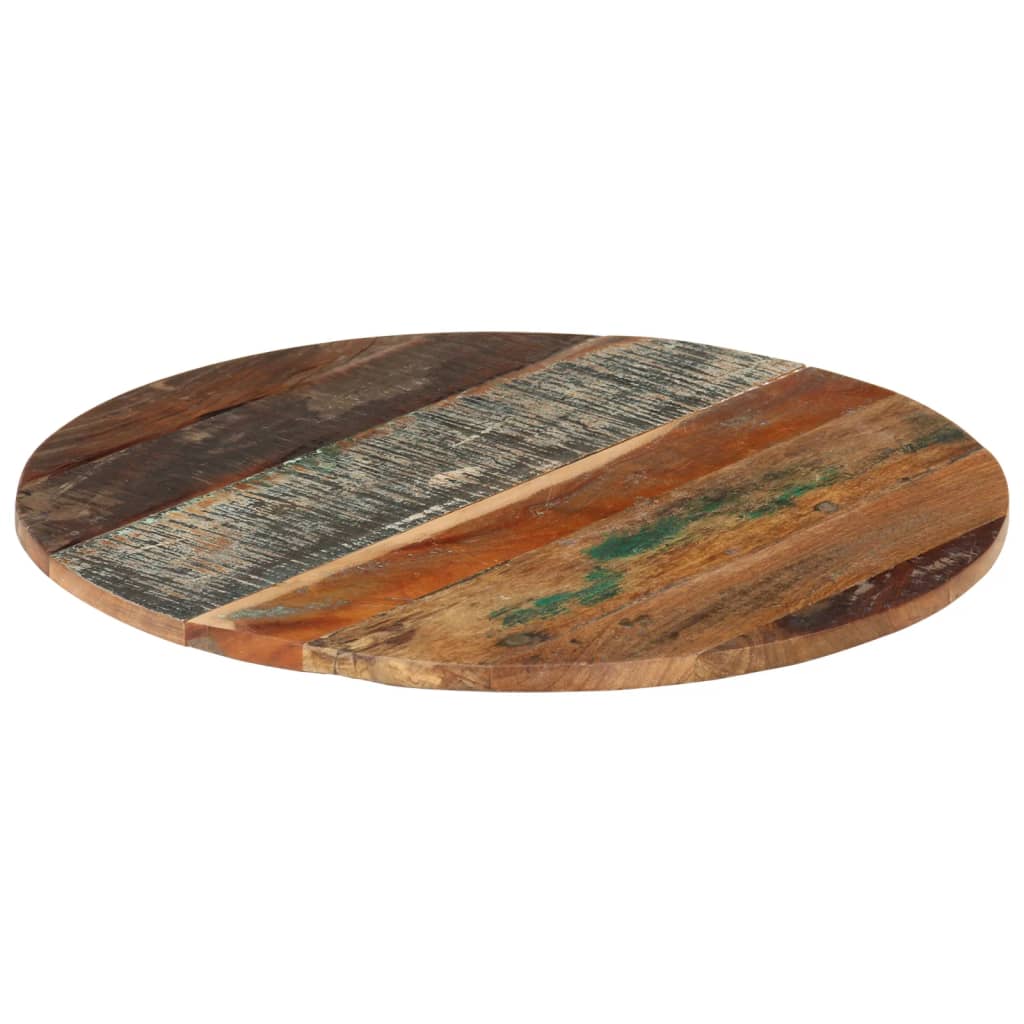 vidaXL ümmargune lauaplaat 60 cm 15–16 mm toekas taaskasutatud puit