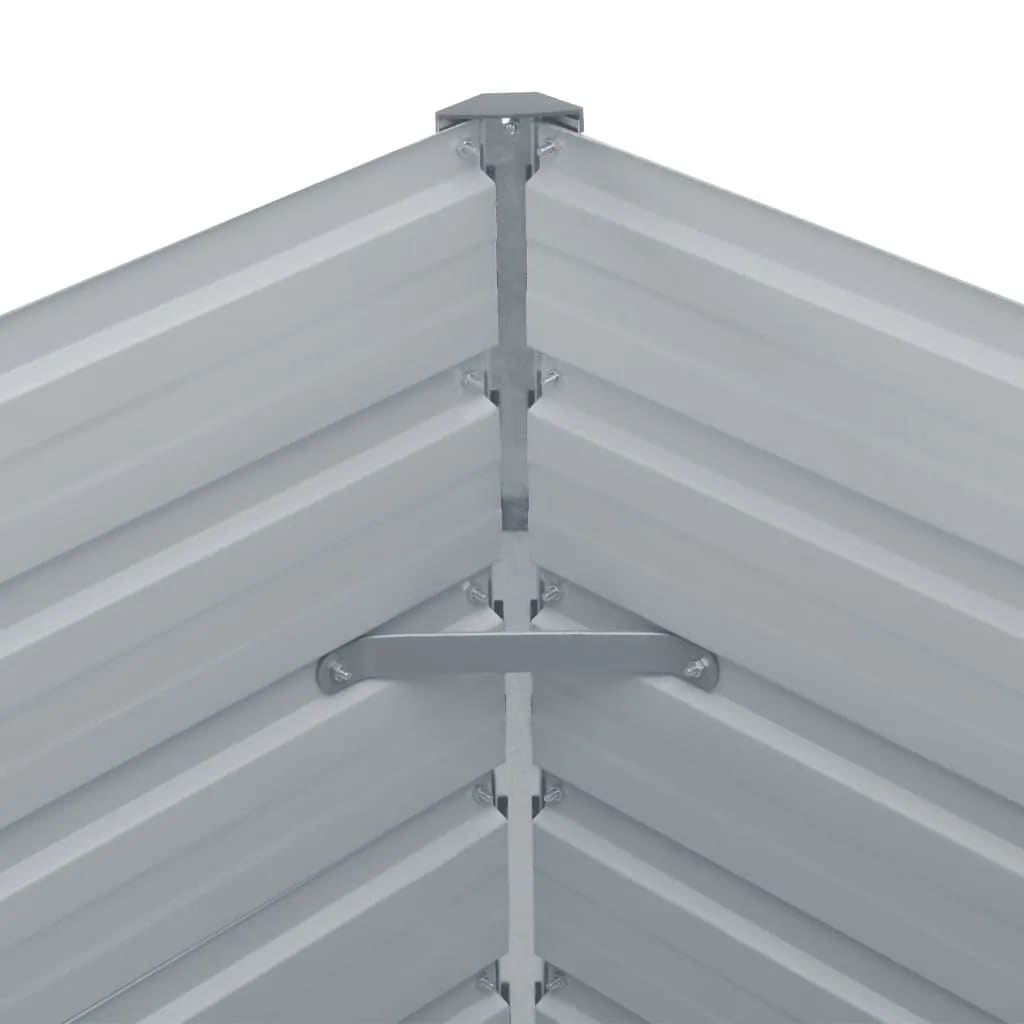 vidaXL kõrgendatud peenrakast 160 x 80 x 77 cm, tsingitud teras, hall