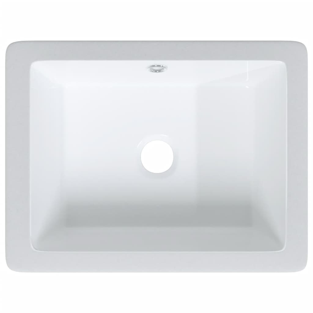 vidaXL vannitoa valamu, valge, 36x31,5x16,5 cm, kandiline, keraamiline